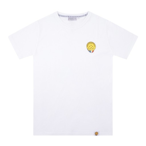 T-Shirt blanc avec patch de la patrouille de France brodé sur le coeur