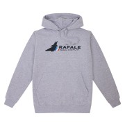 Sweat à capuche Gris avec le logo du Rafale Solo Display sur le torse