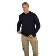 Pull Over Bleu Marine avec patch de la Patrouille de France brodé sur l'épaule.