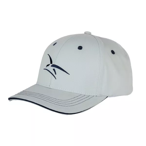 Casquette Grise avec épervier de l'armée de l'Air et de l'Espace brodé en bleu sur l'avant.