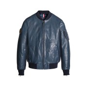 Blouson Femme en cuir Bleu Océan