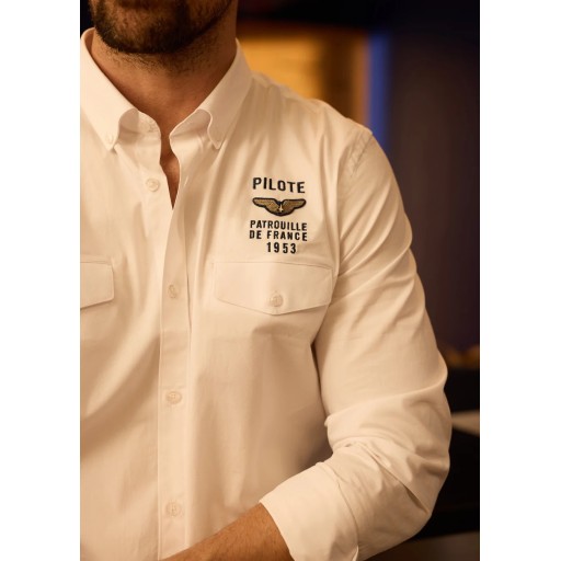 Chemise Blanche Vador Triomphe - Redskins x Patrouille de France