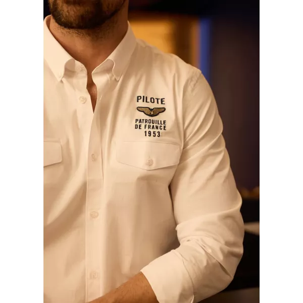 Chemise Blanche Vador Triomphe - Redskins x Patrouille de France