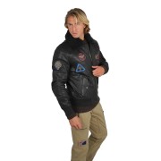 Blouson en Cuir Marron Ranger Alpha - Redskins x Patrouille de France