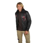 Blouson en Cuir Marron Ranger Alpha - Redskins x Patrouille de France