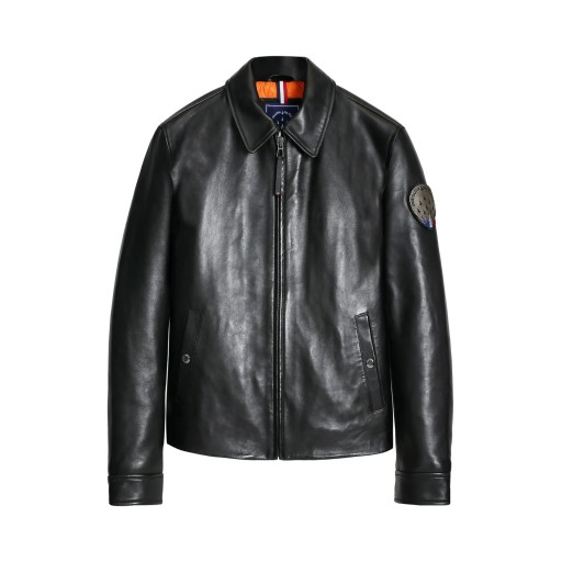 Blouson en Cuir Noir Guard Ycon - Redskins x Patrouille de France
