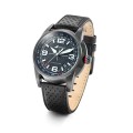 Montre Rafale Solo Display - Cadran Noir et Bracelet Cuir Noir
