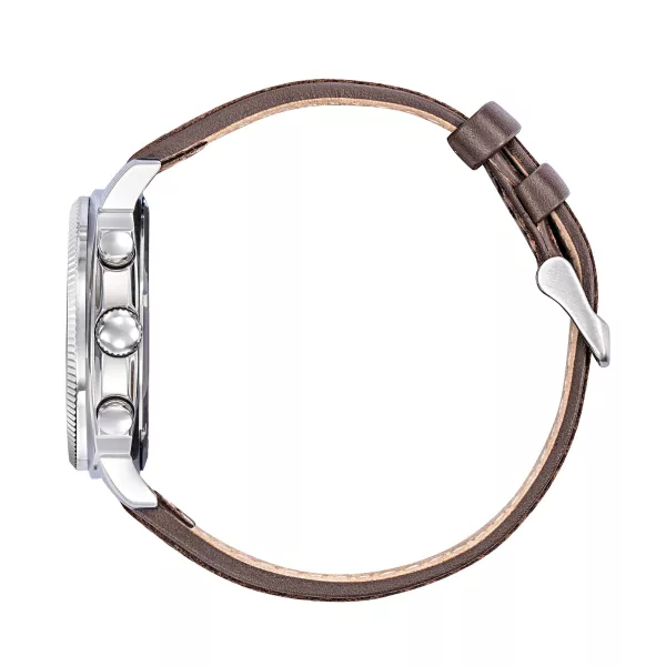 Montre Rafale Solo Display - Cadran Vert et Bracelet Cuir Marron