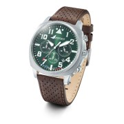 Montre Rafale Solo Display - Cadran Vert et Bracelet Cuir Marron