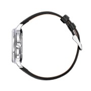 Montre Rafale Solo Display Coach - Cadran Argenté et Bracelet Cuir Noir