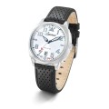 Montre Rafale Solo Display Coach - Cadran Argenté et Bracelet Cuir Noir