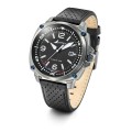 Montre Rafale Solo Display Pilote - Cadran Noir et Bracelet Cuir Noir