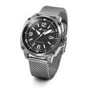 Montre Rafale Solo Display Pilote - Cadran Noir et Bracelet Acier maille milanaise
