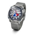 Montre automatique Rafale Solo Display Pilote Tricolore - Cadran Acier et Bracelet Acier maille milanaise
