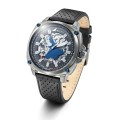 Montre automatique Rafale Solo Display Pilote - Cadran Acier et Bracelet Cuir noir