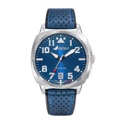 Montre Rafale Solo Display - Cadran Bleu et Bracelet Cuir Bleu