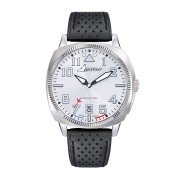 Montre Rafale Solo Display Coach - Cadran Argenté et Bracelet Cuir Noir