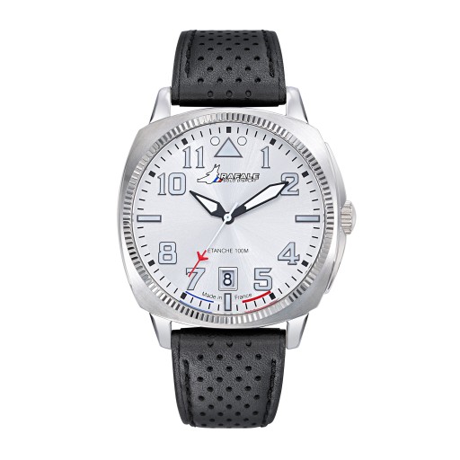 Montre Rafale Solo Display Coach - Cadran Argenté et Bracelet Cuir Noir