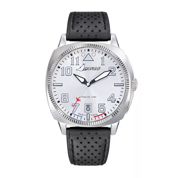 Montre Rafale Solo Display Coach - Cadran Argenté et Bracelet Cuir Noir