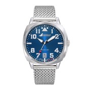 Montre Rafale Solo Display Coach - Cadran Bleu et Bracelet Acier maille milanaise