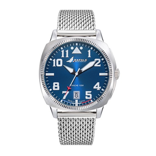 Montre Rafale Solo Display Coach - Cadran Bleu et Bracelet Acier maille milanaise