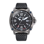 Montre Rafale Solo Display Pilote - Cadran Noir et Bracelet Cuir Noir