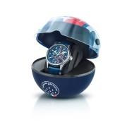 Précommande - Coffret Athos - Montre Automatique Cadran Bleu Bracelet Cuir Bleu - Patrouille de France