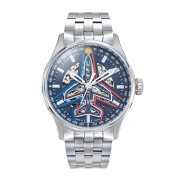 Précommande - Coffret Athos - Montre Automatique Cadran Bleu Bracelet Acier - Patrouille de France