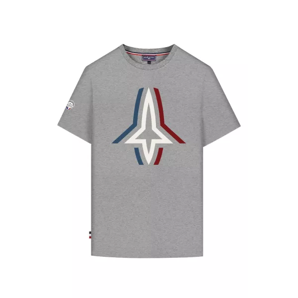 T-shirt Gris Chiné Flight Olyh - Redskins x Patrouille de France