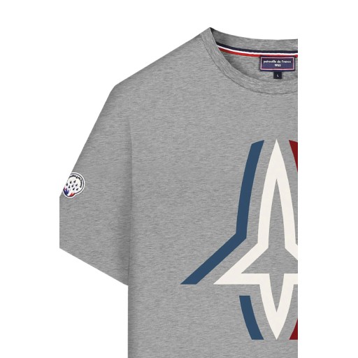 T-shirt Gris Chiné Flight Olyh - Redskins x Patrouille de France