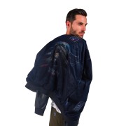 Blouson en Cuir Bleu Marine Faucon Paloma - Redskins x Patrouille de France