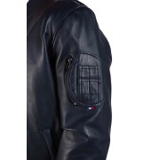 Blouson en Cuir Bleu Marine Faucon Paloma - Redskins x Patrouille de France