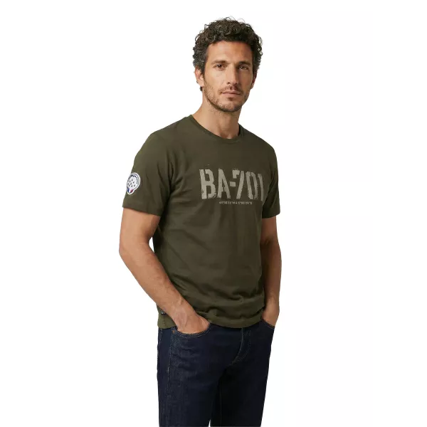 T-shirt Kaki BA-701 Mercerise - Redskins x Patrouille de France