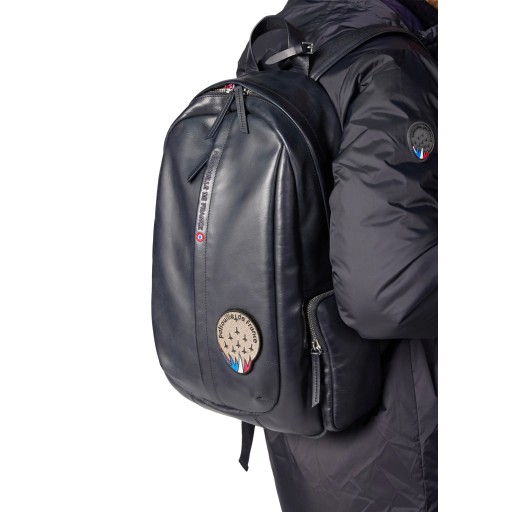 Sac à dos en cuir Bleu Marine Para Spider - Redskins x Patrouille de France