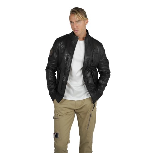 Blouson en Cuir Marron Captain Dity - Redskins x Patrouille de France