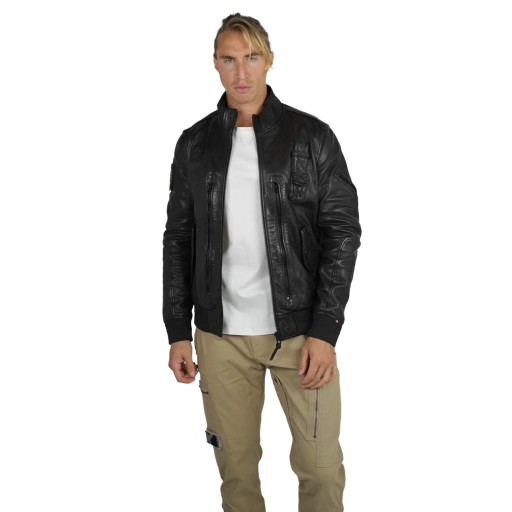 Blouson en Cuir Marron Captain Dity - Redskins x Patrouille de France