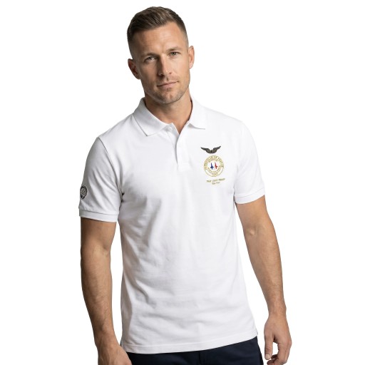 Polo Blanc Officier Arc - Redskins x Patrouille de France