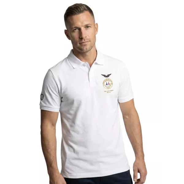 Polo Blanc Officier Arc - Redskins x Patrouille de France