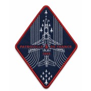 Patch en forme de losange, avec visuel d'avion blanc sur fond bleu marine