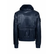Blouson Femme en cuir Bleu Marine Todd Alpha - Redskins x Patrouille de France