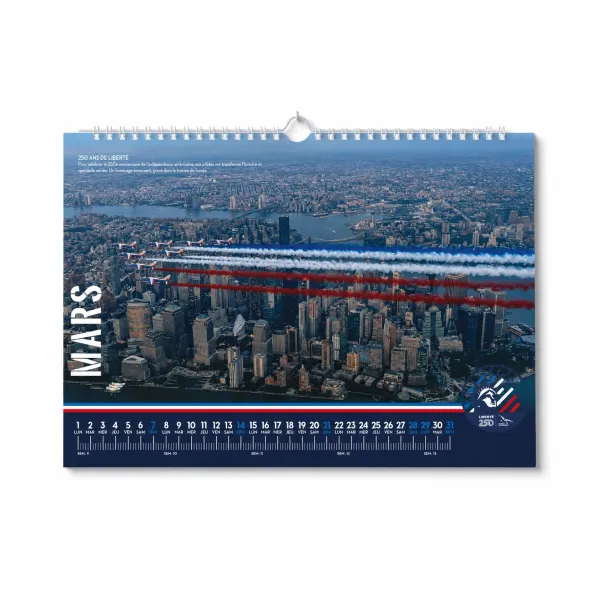 Précommande - Calendrier 2027 - Mission Liberté 250 - Photos Officielles