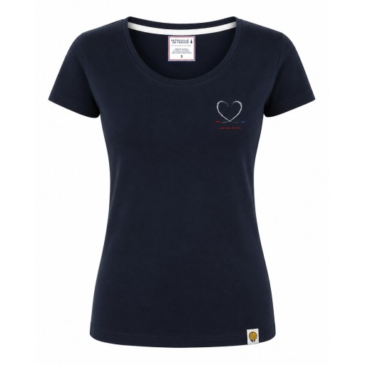T-Shirt Femme Bleu marine Cœur de la Patrouille de France