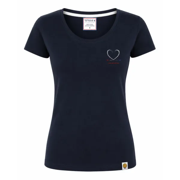 T-Shirt Femme Bleu marine Cœur de la Patrouille de France