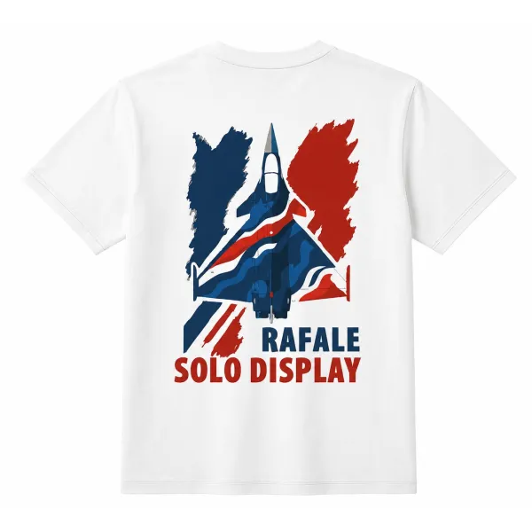 T-Shirt blanc Vintage - Rafale Solo Display