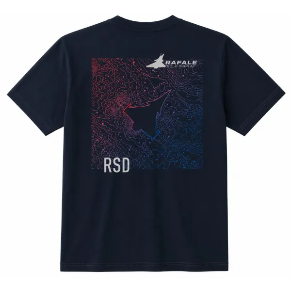 T-Shirt bleu marine Mapping - Rafale Solo Display