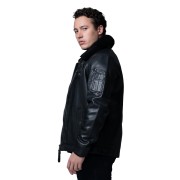 Blouson en Cuir Noir Jet French Atlas - Redskins x Armée de l'Air et de l'Espace