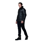 Blouson en Cuir Noir Jet French Atlas - Redskins x Armée de l'Air et de l'Espace