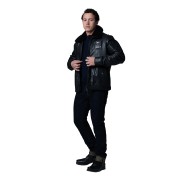 Blouson en Cuir Noir Jet French Atlas - Redskins x Armée de l'Air et de l'Espace