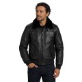 Blouson en Cuir Noir Rafal 2.0 Ycon - Redskins x Patrouille de France