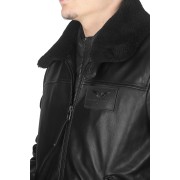Blouson en Cuir Noir Rafal 2.0 Ycon - Redskins x Patrouille de France
